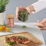 برطمان فطاء خشب مربع